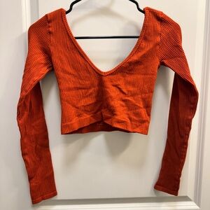 Free People Burnt Orange Small Crop top
